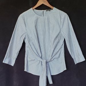 Antonio Melani stripe front tie top size M